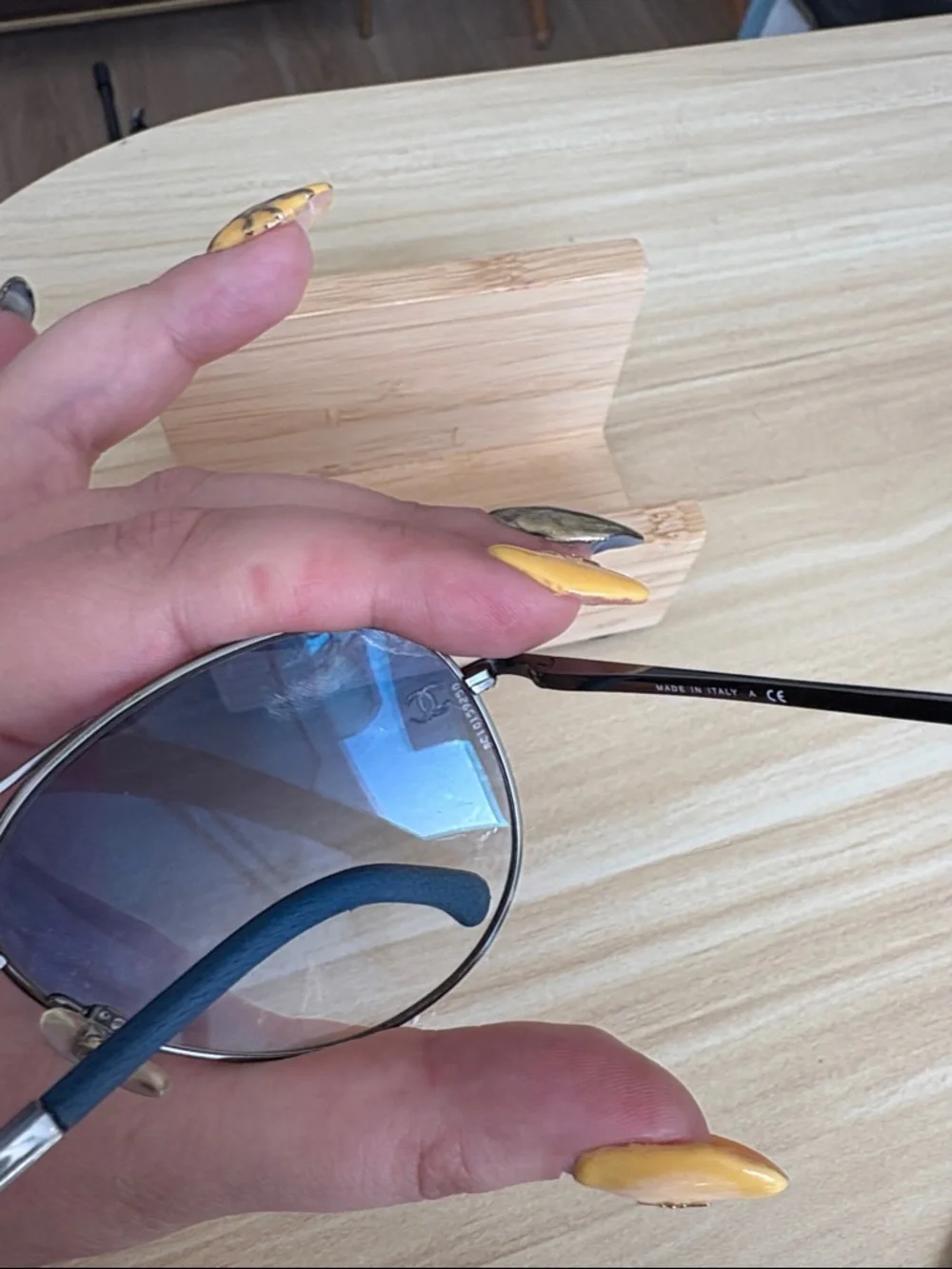 CHANEL Pilot Titanium and Gray Women’s Sunglasses - Picture 3 of 6